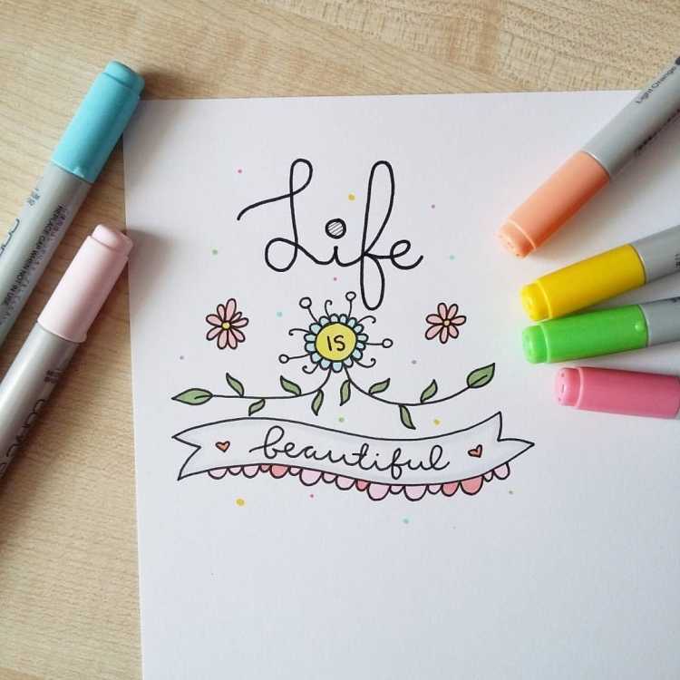 Рисунки для срисовки фломастерами