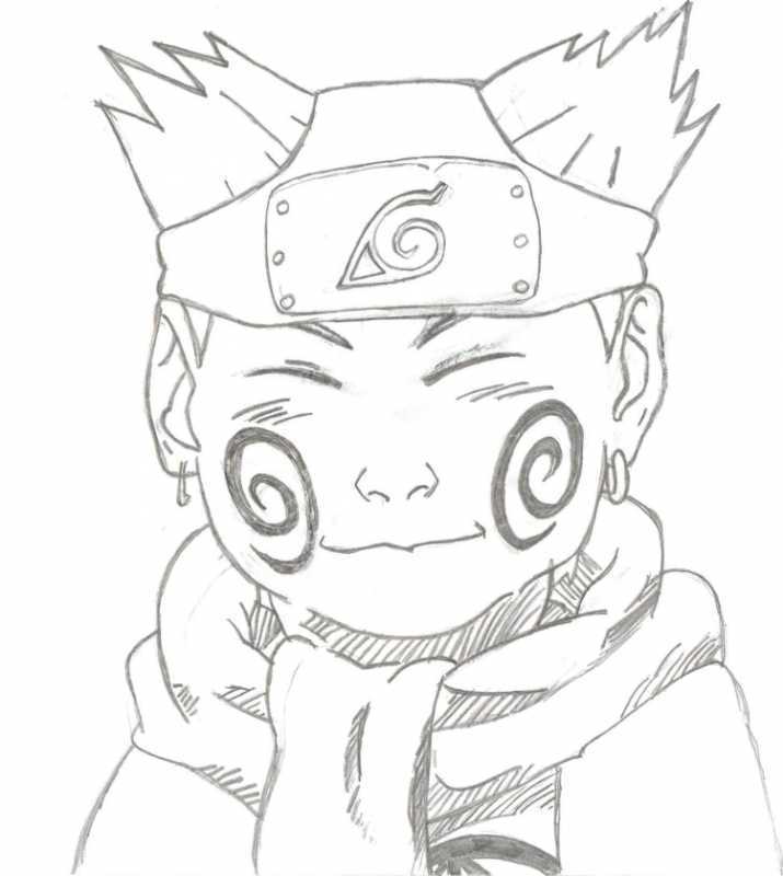 Срисовки аниме Наруто Гаара