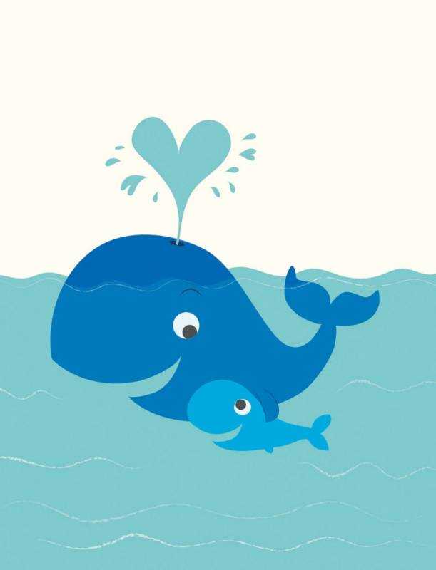 Кит рисунок для детей