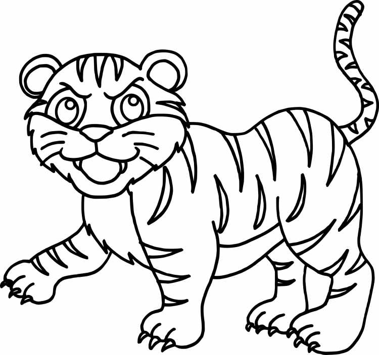 Полосатый кот мультяшный