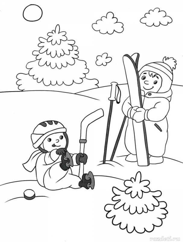 Зимние забавы для дошкольников