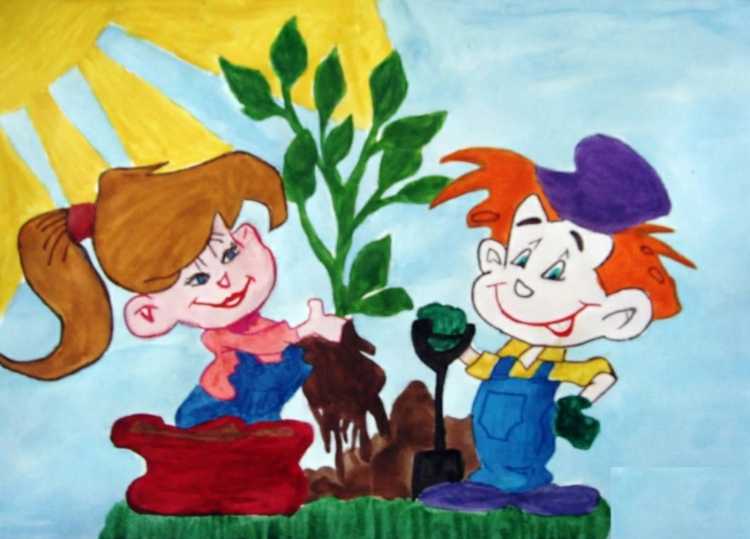 Рисунок на тему зеленая Планета глазами детей