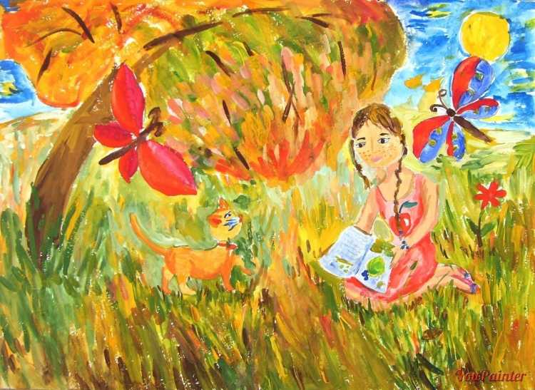 Конкурс рисунков Золотая осень 2 класс