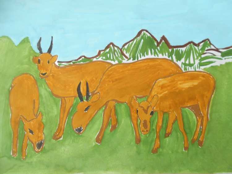 Картина Сарьяна сайгаки