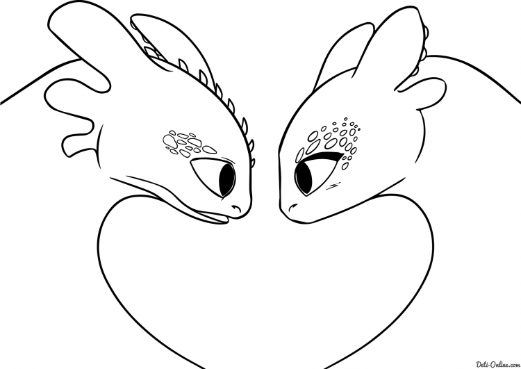 Раскраска фурия и Беззубик