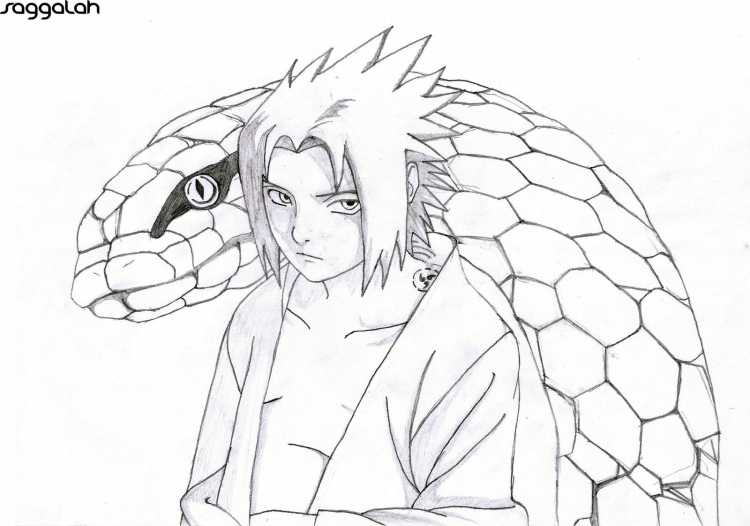 Аниме Наруто для срисовки карандашом