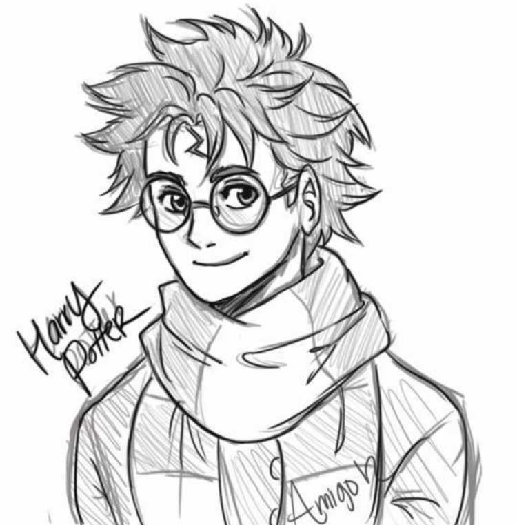 Гарри Поттер для срисовки