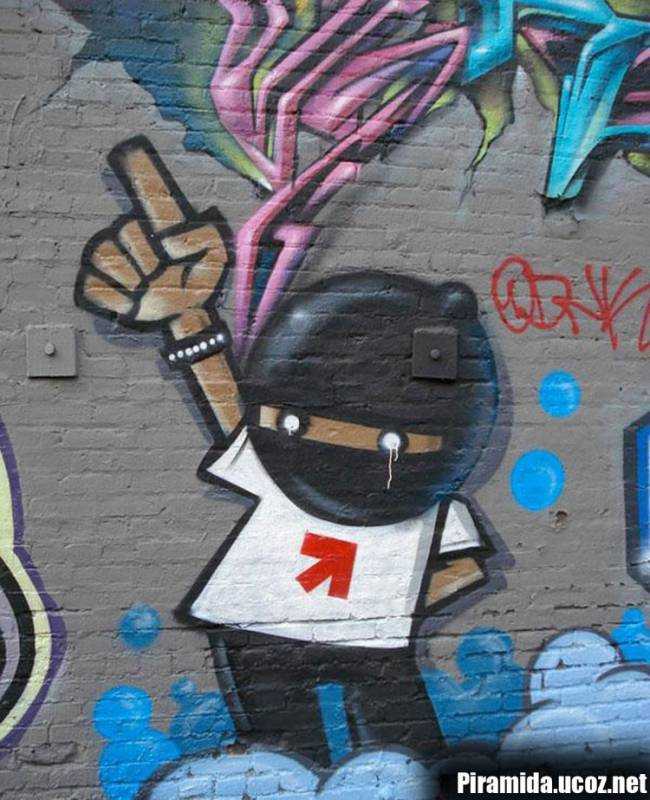 Граффити на бумаге маркером