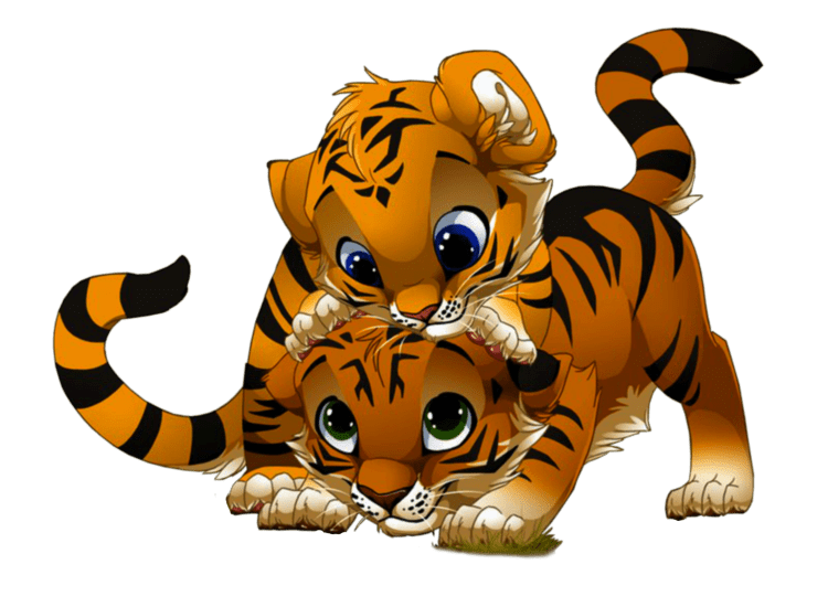Тигр векторный рисунок для детей