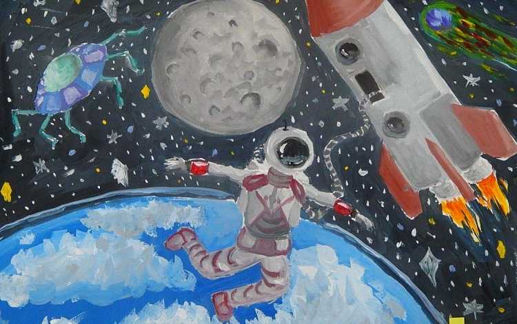 Рисование для детей космос