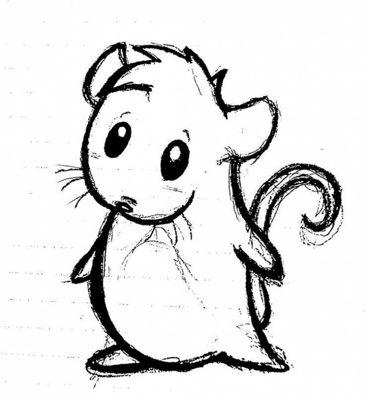 Рисунок мышки для срисовки