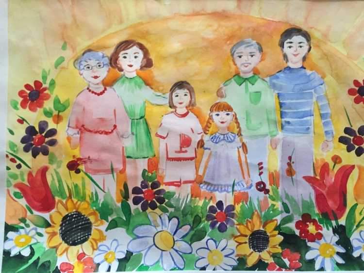 Нарисовать портрет семьи