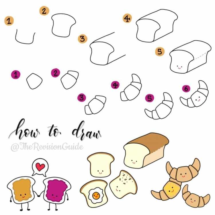 Еда для рисования для начинающих