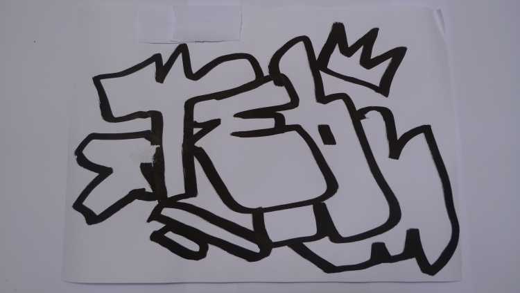 Граффити карандашом на бумаге легкие