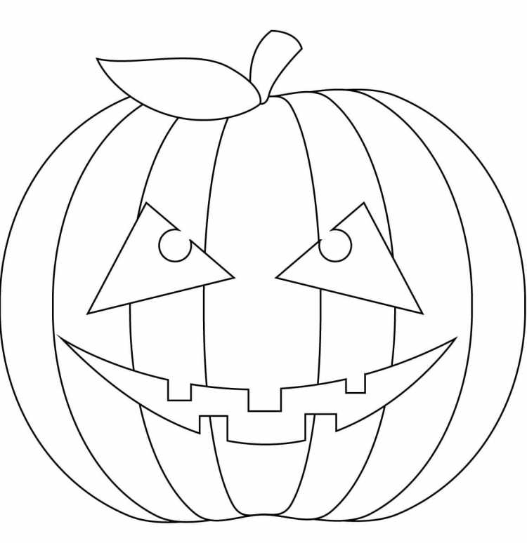 Тыква Хэллоуин раскраска для детей