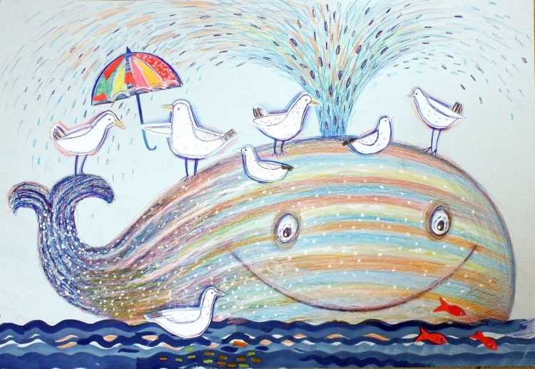 Студия перемена рисование рыбы