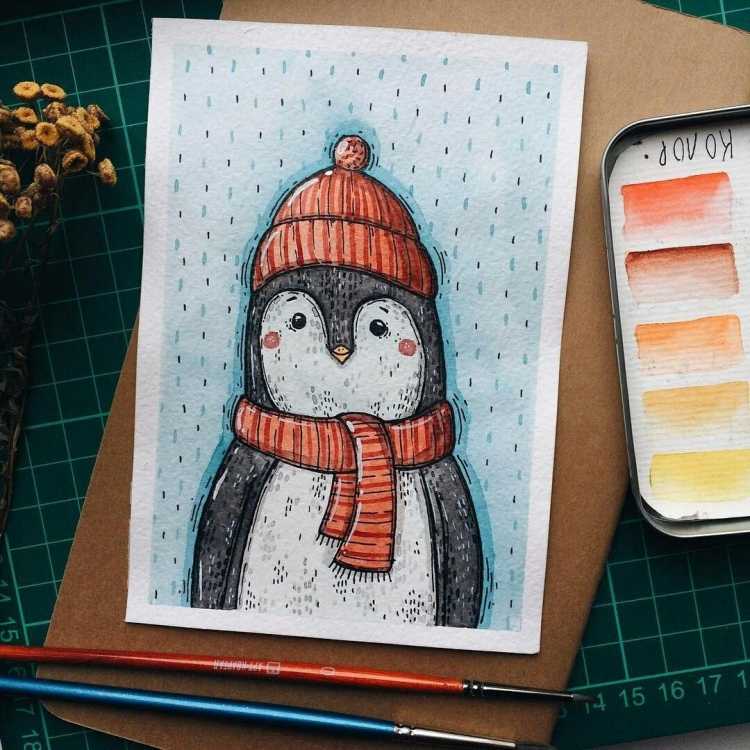 Новогодние идеи для скетчбука