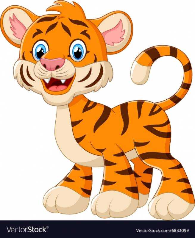 Тигр вектор мультяшный