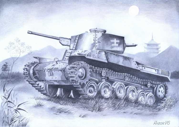 Танк рисунок