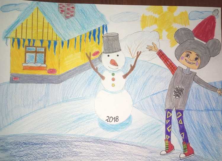 Зимний пейзаж для детей