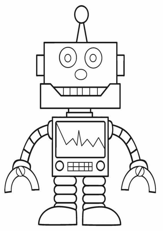 Робот раскраска для детей