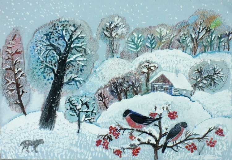 Рисование с дошкольниками зима