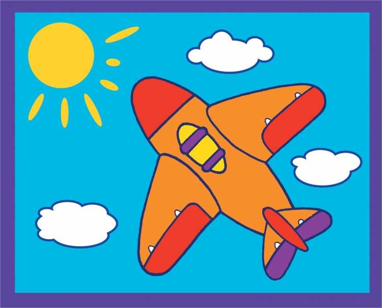 Самолет аппликация для детей