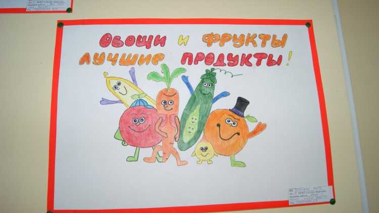 Плакат здоровое питание