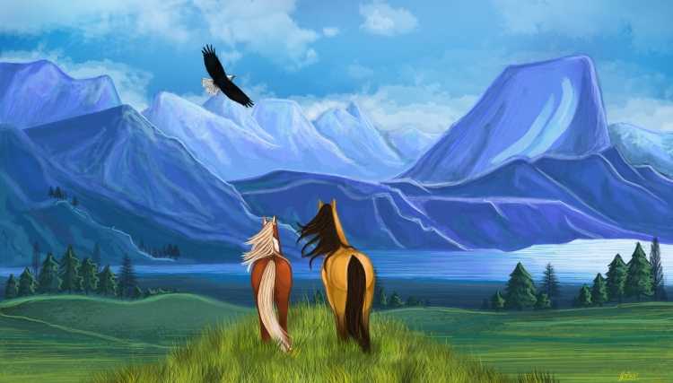 Красивые горы мультяшные