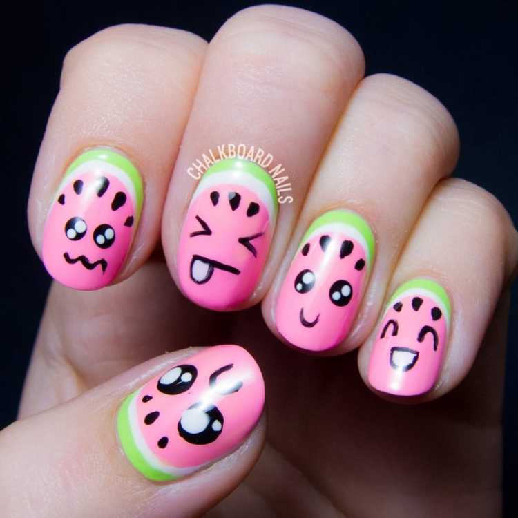 Ногти в стиле Микки Мауса