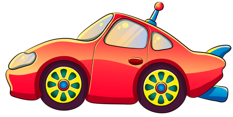 Желтая машина мультяшная