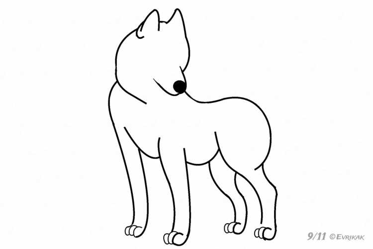 Лёгкие рисунки собак