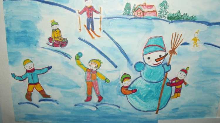 Раскраска. Зимние забавы