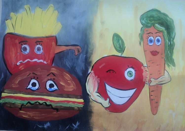 Плакат здоровое питание