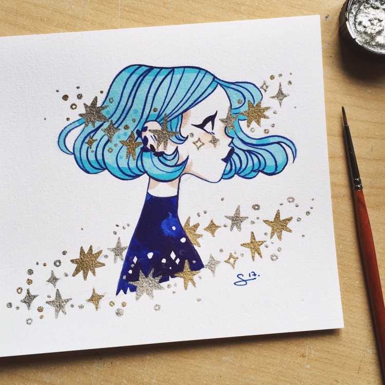 Лёгкие рисунки для срисовки маркерами