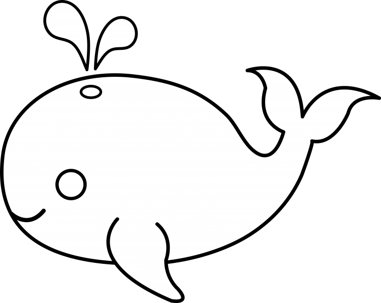 Кит раскраска для детей