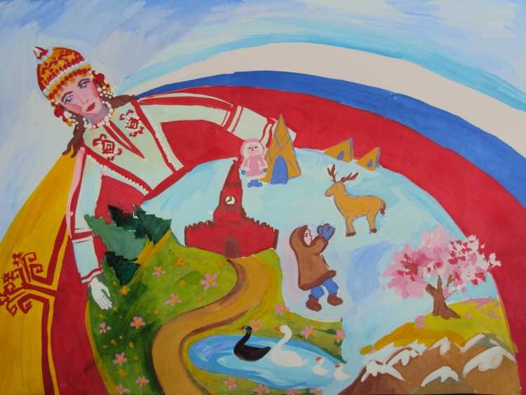 Рисунок про родину на конкурс