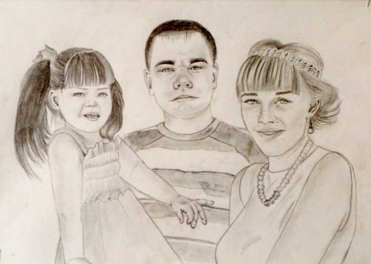 Семейное счастье рисунок