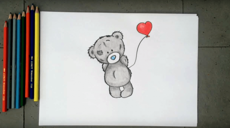 Рисунки для срисовки милые мишки