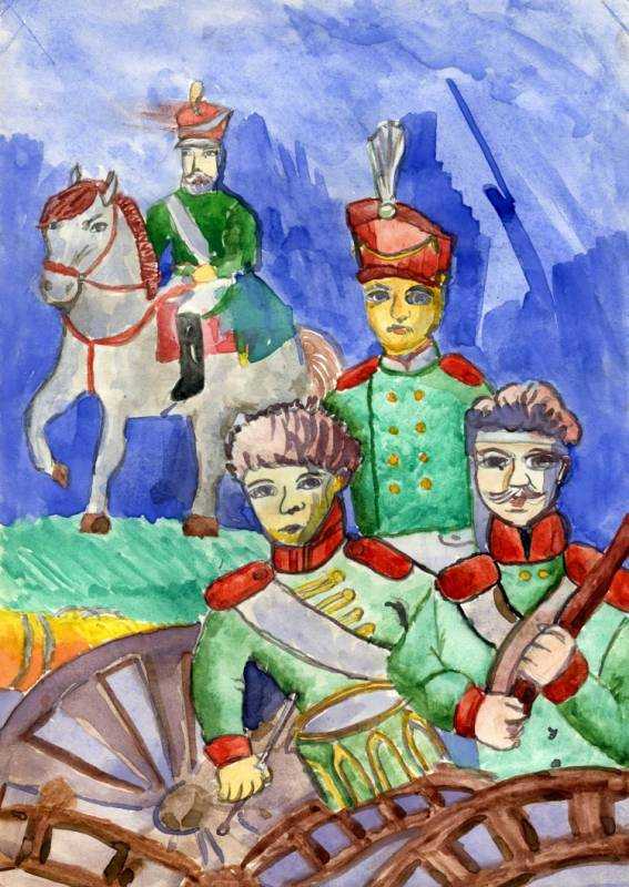 Детские рисунки к 23 февраля