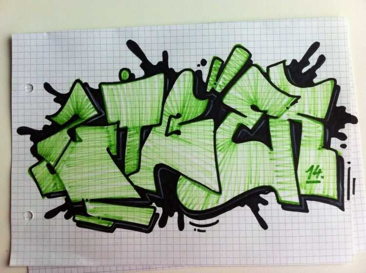 Граффити на бумаге