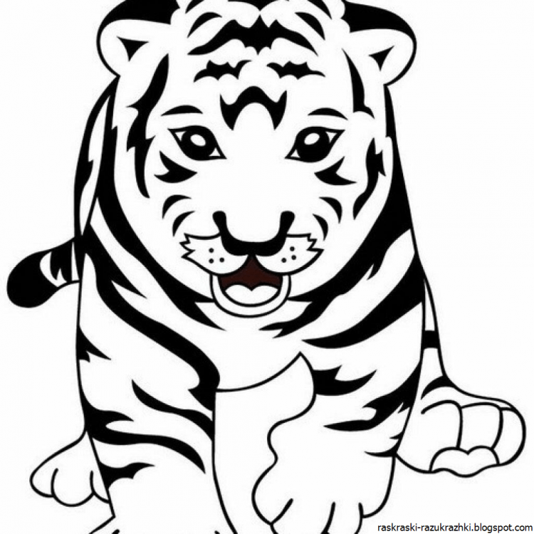 Раскраски тигра для детей