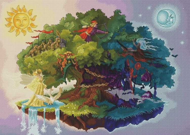 Лукоморье вышивка
