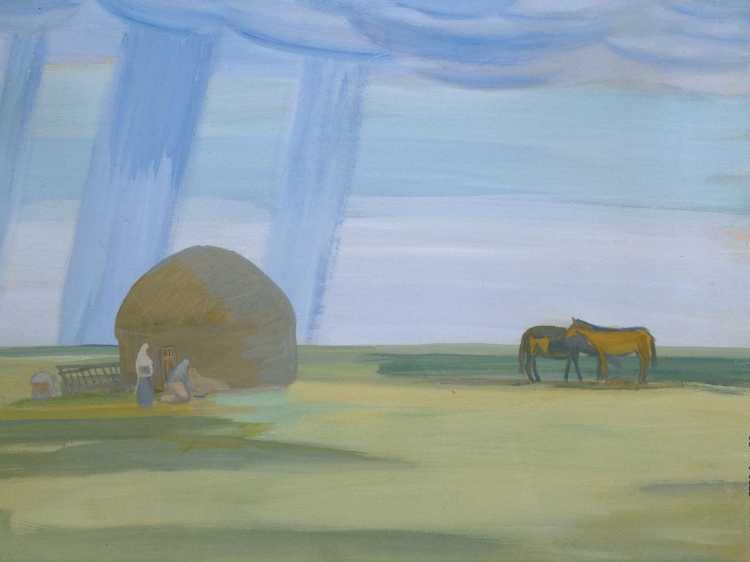 Павел Кузнецов в степи