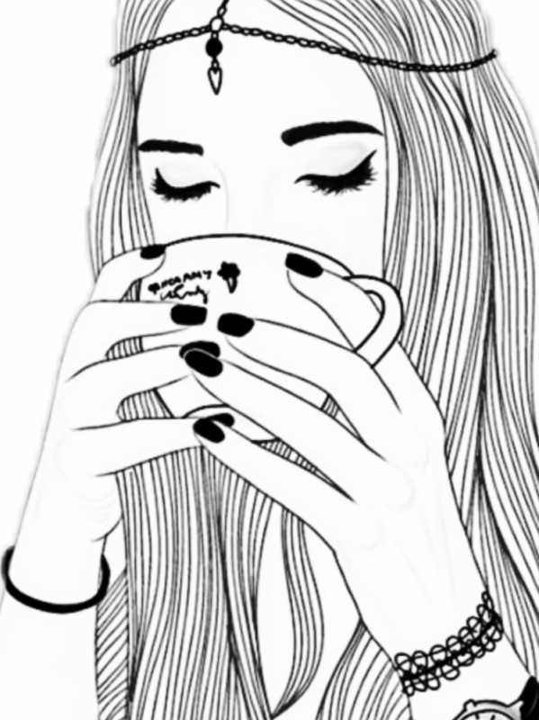Рисунки девушек в стиле тамблер