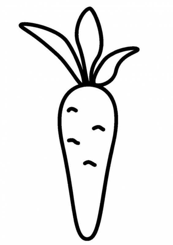 Морковь раскраска для детей