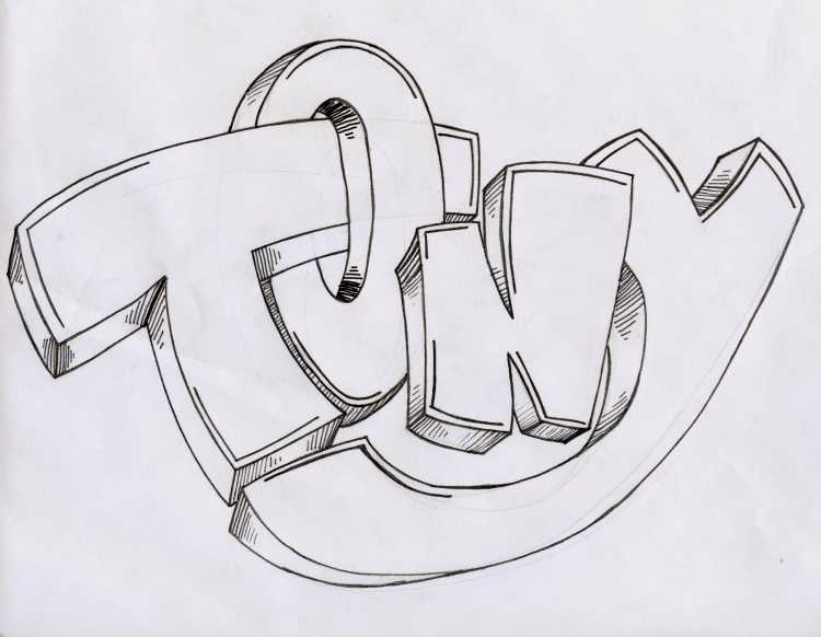 Граффити карандашом