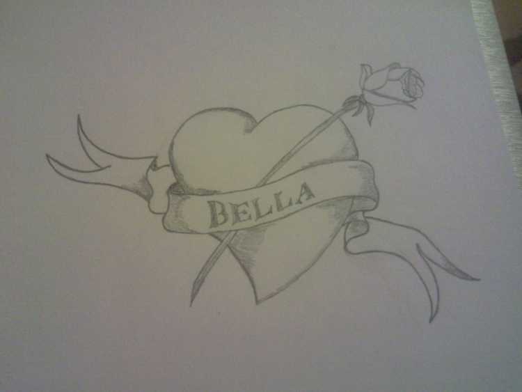 Сердечко рисунок карандашом