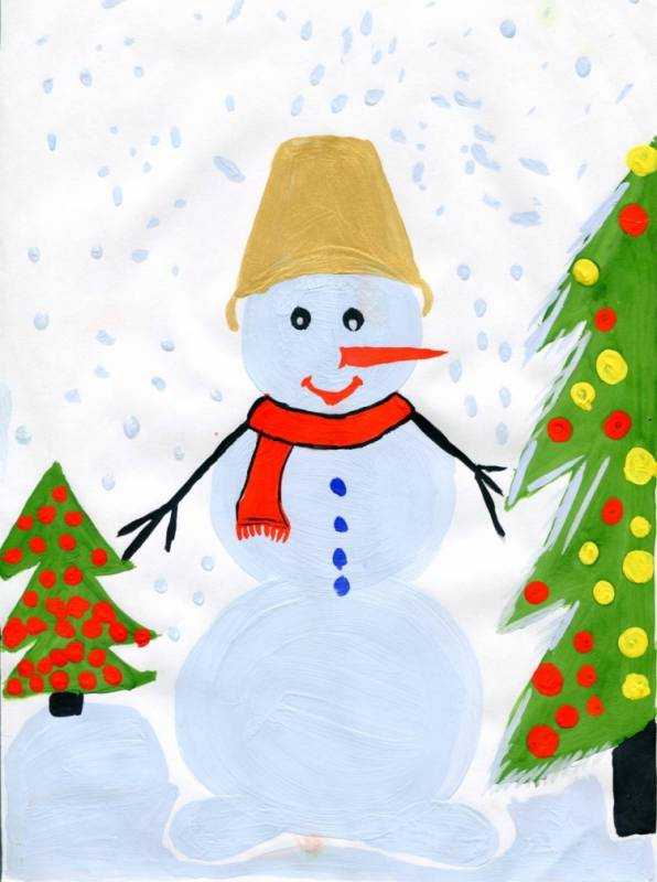 Рисование на тему новый год