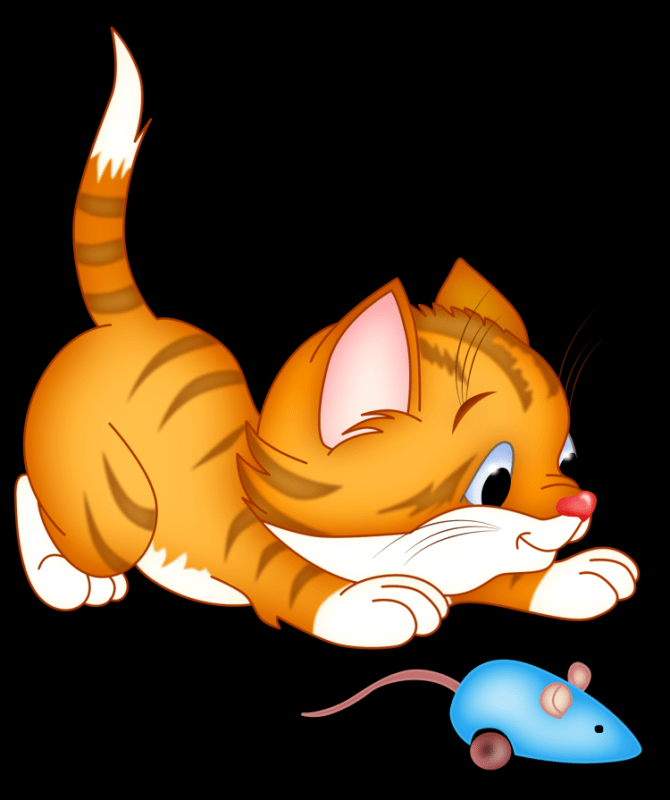 Рыжий котенок мультяшный